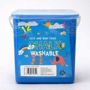 12 Piece Washable Sidewalk Chalk Set – Non-Toxic Kids Outdoor Drawing Chalk